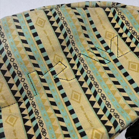 KAVU Rope Bag Sling Crossbody Yellow Geometric Aztec Canvas Shoulder Backpack 1 - Picture 5 of 8